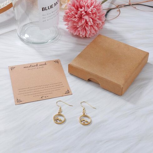 Mustard Seed Earrings Jewelry Christian Gifts for Women, 925 Sterling Silver Faith Mustard Seed Earrings Inspirational Christian Religious Jewelry Gifts for Women Teen Girls in Kuwait