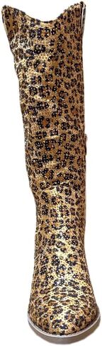 ABSOLEX Women Western Cowgirl Cowboy Pointed Toe Rhinestone Knee High Boots in Saudi Arabia