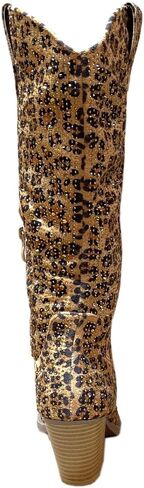 ABSOLEX Women Western Cowgirl Cowboy Pointed Toe Rhinestone Knee High Boots in Saudi Arabia