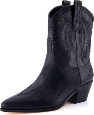 CUSHIONAIRE Women's Leon Western boot +Memory Foam, Wide Widths Available in Saudi Arabia