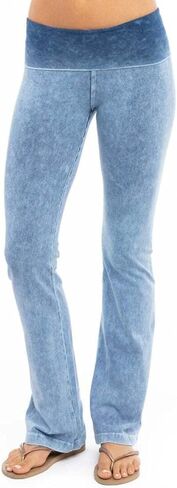 ذيل صلب يتدحرج إلى أسفل سروال Bootleg Flare in Kuwait