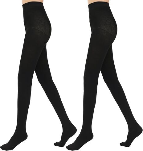 TRIBROS Cashmere Wool Tights-Women Fleece Lined Tights Warm Opaque Pantyhose With Control Top 2 Pairs in Saudi Arabia
