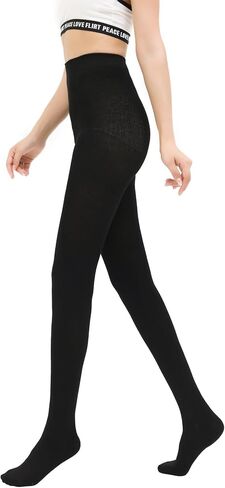 TRIBROS Cashmere Wool Tights-Women Fleece Lined Tights Warm Opaque Pantyhose With Control Top 2 Pairs in Saudi Arabia