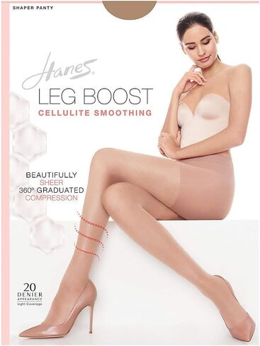 Hanes Women's Leg Boost Cellulite Smoothing Pantyhose Bb0001 in Saudi Arabia