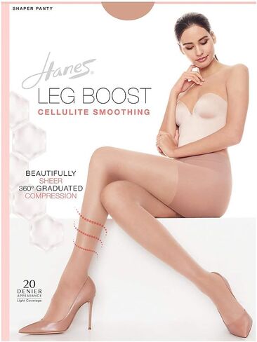 Hanes Women's Leg Boost Cellulite Smoothing Pantyhose Bb0001 in Saudi Arabia