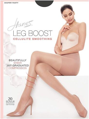 Hanes Women's Leg Boost Cellulite Smoothing Pantyhose Bb0001 in Saudi Arabia