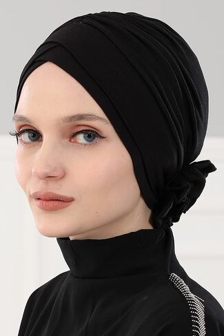 Aisha's Design Instant Turban Head Wraps for Women, 95% Cotton Scarf Hijab Shirred Design, Chemo Cancer Headwear in Saudi Arabia