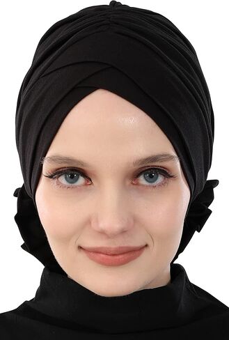 Aisha's Design Instant Turban Head Wraps for Women, 95% Cotton Scarf Hijab Shirred Design, Chemo Cancer Headwear in Saudi Arabia