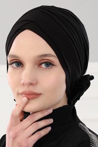Aisha's Design Instant Turban Head Wraps for Women, 95% Cotton Scarf Hijab Shirred Design, Chemo Cancer Headwear in Saudi Arabia
