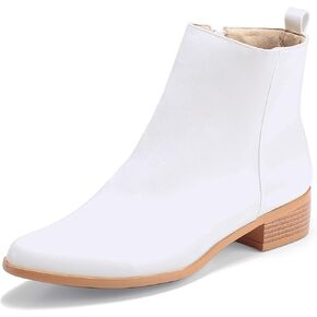 IDIFU Women's Romy Classic Pointed Toe Ankle Boots Side Zipper Low Block Heel Dress Booties in Kuwait
