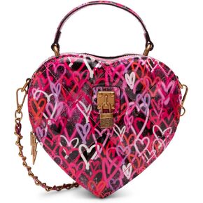 Betsey Johnson Graffiti Heart Crossbody, Black Multi in Kuwait