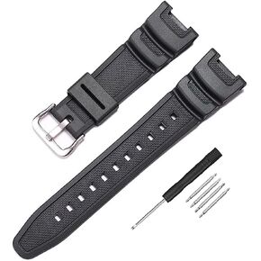 Resin Watch Strap for Casio SGW-100 Sports Waterproof Rubber Replacement Watch Band in Kuwait