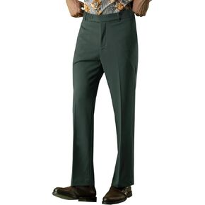 PASLTER Mens Bell Bottom Pants 70s Disco Outfits Vintage Bootcut Trousers Slim Fit Flared Pants