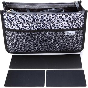 Periea Chelsy Premium Rigid Purse or Organizer Insert (Small, Black)