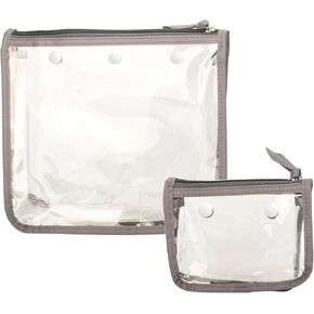 موتين شنط شفافة بسحاب متوافقة مع شنط بوج، شنطة تخزين الاكسسوارات، منظم شنط السفر (مجموعة من قطعتين) in Kuwait