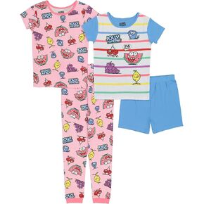 Jolly Rancher Girls' 4-Piece Snug-fit Cotton Pajamas Set in Saudi Arabia