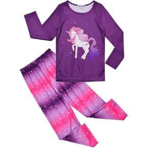 Jxstar Pajamas for Girls Unicorn Pj Set Kids Long Sleeve Fall Winter Sleepwear … in Kuwait