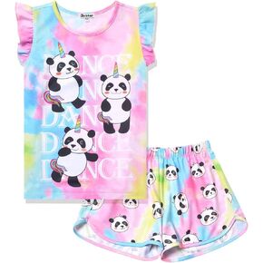 طقم بيجامات للفتيات من Jxstar، قمصان ليلية بأكمام مرفرفة من Unicorn Pjs للأطفال... in Kuwait