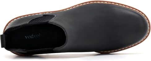 أحذية Vodvob النسائية للكاحل بكعب عريض وأحذية طويلة مرنة بمنصة تشيلسي سهلة الارتداء ونعل عريض in Kuwait