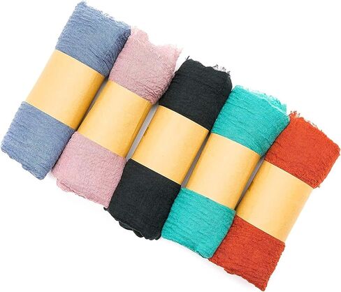 Zodaca Shawl Head Wrap, Hijab Scarf for Women in 5 Colors (70 x 36 In, 5 Pack) in Kuwait