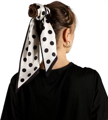 la ceida Skinny Silk Like Hair Scarf for Women Head Wrap Ribbon Handbag Neck Satin Scarves Gift Packed in Kuwait