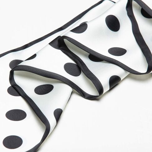 la ceida Skinny Silk Like Hair Scarf for Women Head Wrap Ribbon Handbag Neck Satin Scarves Gift Packed in Kuwait