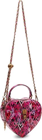 Betsey Johnson Graffiti Heart Crossbody, Black Multi in Kuwait
