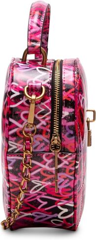 Betsey Johnson Graffiti Heart Crossbody, Black Multi in Kuwait