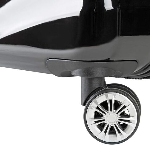 Flight Knight Lightweight 8 Wheel ABS/Polycarbonate Suitcases Cabin Carry On Hand Luggage Approved For Over 100 Airlines - Cabin Black Gloss FFK06_BKGL_S in Kuwait