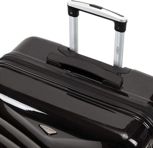Flight Knight Lightweight 8 Wheel ABS/Polycarbonate Suitcases Cabin Carry On Hand Luggage Approved For Over 100 Airlines - Cabin Black Gloss FFK06_BKGL_S in Kuwait