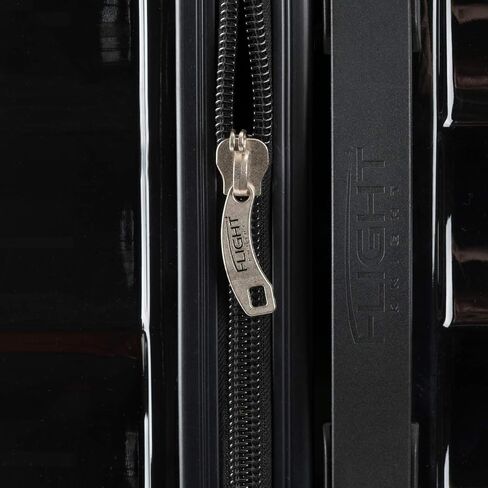 Flight Knight Lightweight 8 Wheel ABS/Polycarbonate Suitcases Cabin Carry On Hand Luggage Approved For Over 100 Airlines - Cabin Black Gloss FFK06_BKGL_S in Kuwait