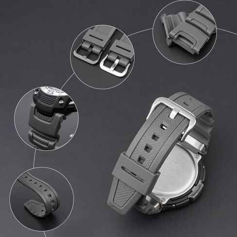 Resin Watch Strap for Casio SGW-100 Sports Waterproof Rubber Replacement Watch Band in Kuwait