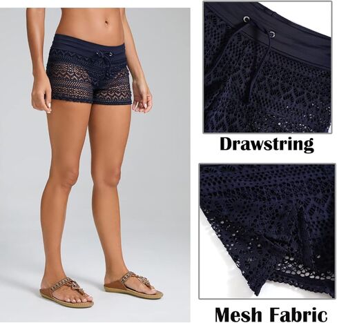 المرأة الدانتيل السباحة السراويل السوداء مايوهات قيعان السراويل مجلس السراويل بيكيني غطاء السراويل قيعان ملابس السباحة in Kuwait