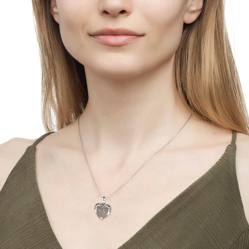 oGoodsunj S925 Sterling Silver Keepsake Jewelry Cremation Pendant Eternity Urn Necklace For Ashes - You Are Always In My Heart I Love You Forever (Rose Gold) in Kuwait