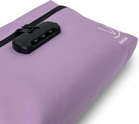 VanJus Storage Bag with Combination Lock Large Storage Container Lock Bag Money Organizer Travel Case Pouch (Lilac) in Saudi Arabia