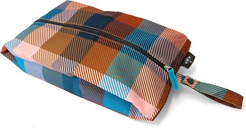 The Aesthetique Philosophie Buffalo Check Teal Orange and Brown Retro Plaid Packing Travel Cubes for Camping and Adventuring in Kuwait