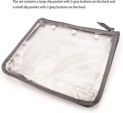 موتين شنط شفافة بسحاب متوافقة مع شنط بوج، شنطة تخزين الاكسسوارات، منظم شنط السفر (مجموعة من قطعتين) in Kuwait