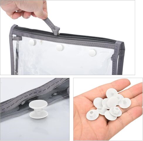 موتين شنط شفافة بسحاب متوافقة مع شنط بوج، شنطة تخزين الاكسسوارات، منظم شنط السفر (مجموعة من قطعتين) in Kuwait