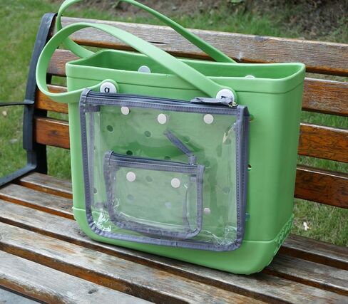 موتين شنط شفافة بسحاب متوافقة مع شنط بوج، شنطة تخزين الاكسسوارات، منظم شنط السفر (مجموعة من قطعتين) in Kuwait