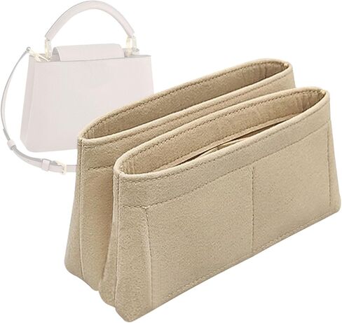 منظم حقيبة Lckaey لحقيبة capucines bb إدراج لحقيبة بطانة اللباد لحقيبة capucines منظم المحفظة 2093Beige-BB in Saudi Arabia