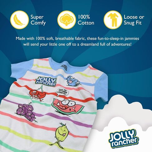 Jolly Rancher Girls' 4-Piece Snug-fit Cotton Pajamas Set in Saudi Arabia