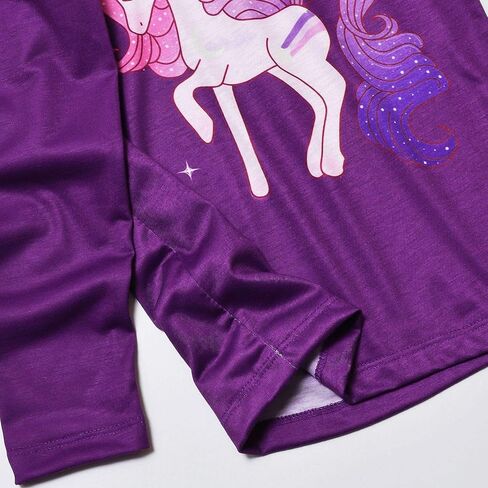 Jxstar Pajamas for Girls Unicorn Pj Set Kids Long Sleeve Fall Winter Sleepwear … in Kuwait