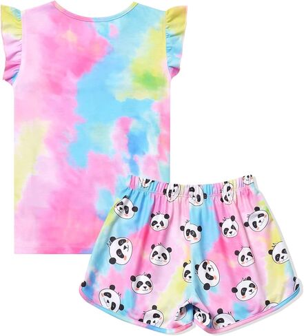 طقم بيجامات للفتيات من Jxstar، قمصان ليلية بأكمام مرفرفة من Unicorn Pjs للأطفال... in Kuwait