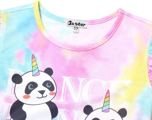 طقم بيجامات للفتيات من Jxstar، قمصان ليلية بأكمام مرفرفة من Unicorn Pjs للأطفال... in Kuwait