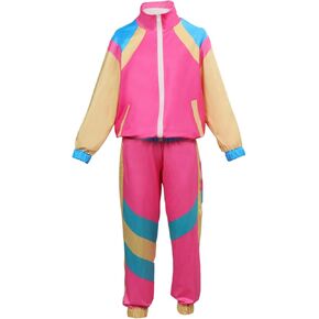 Powumie Kids 80s Retro Boys بدلة رياضية ريترو هيب هوب سترة واقية مجموعات Colorblock وتتسابق مجموعة in Kuwait