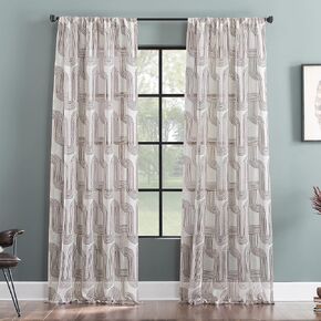 ستارة جيب من مزيج الكتان من Archaeo Art Deco Curves، مقاس 50 بوصة × 84 بوصة، بني البقان in Kuwait