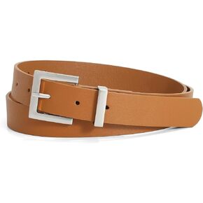 XZQTIVE Women's Leather Belts for Jeans Pants Dresses Fashion Ladies Belt with Square Buckle Black Belt for Women