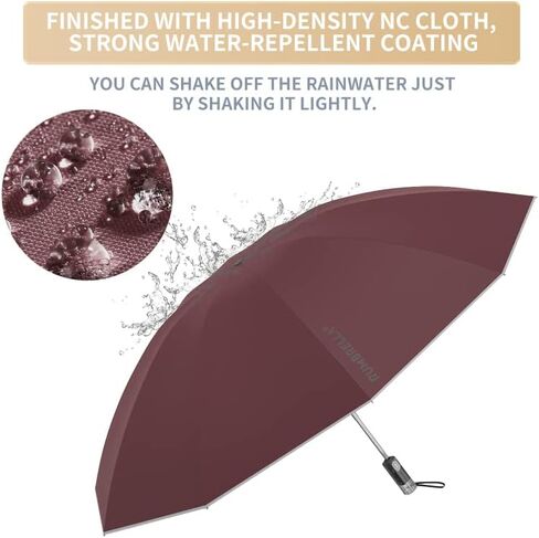 RUMBRELLA Inverted Folding Umbrella for Rain, 50 Inch Anti-UV Protection Automatic Car Travel Umbrella with Safety Reflective Strip in Saudi Arabia