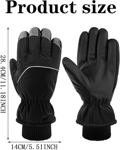 2 Pairs Winter Snow Gloves Windproof Skiing Gloves Mittens Warm Thermal Gloves Cold Weather Bike Gloves for Men Cycling Gloves for Running Driving Working Hiking in Saudi Arabia
