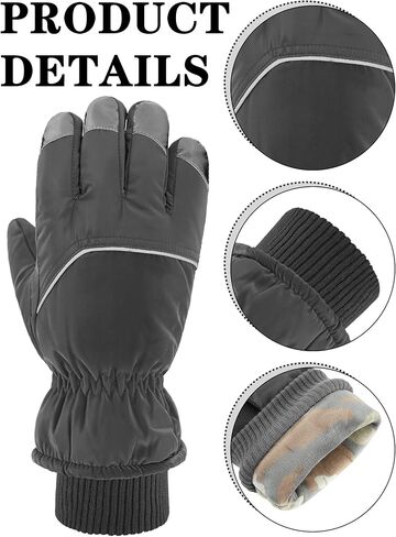 2 Pairs Winter Snow Gloves Windproof Skiing Gloves Mittens Warm Thermal Gloves Cold Weather Bike Gloves for Men Cycling Gloves for Running Driving Working Hiking in Saudi Arabia